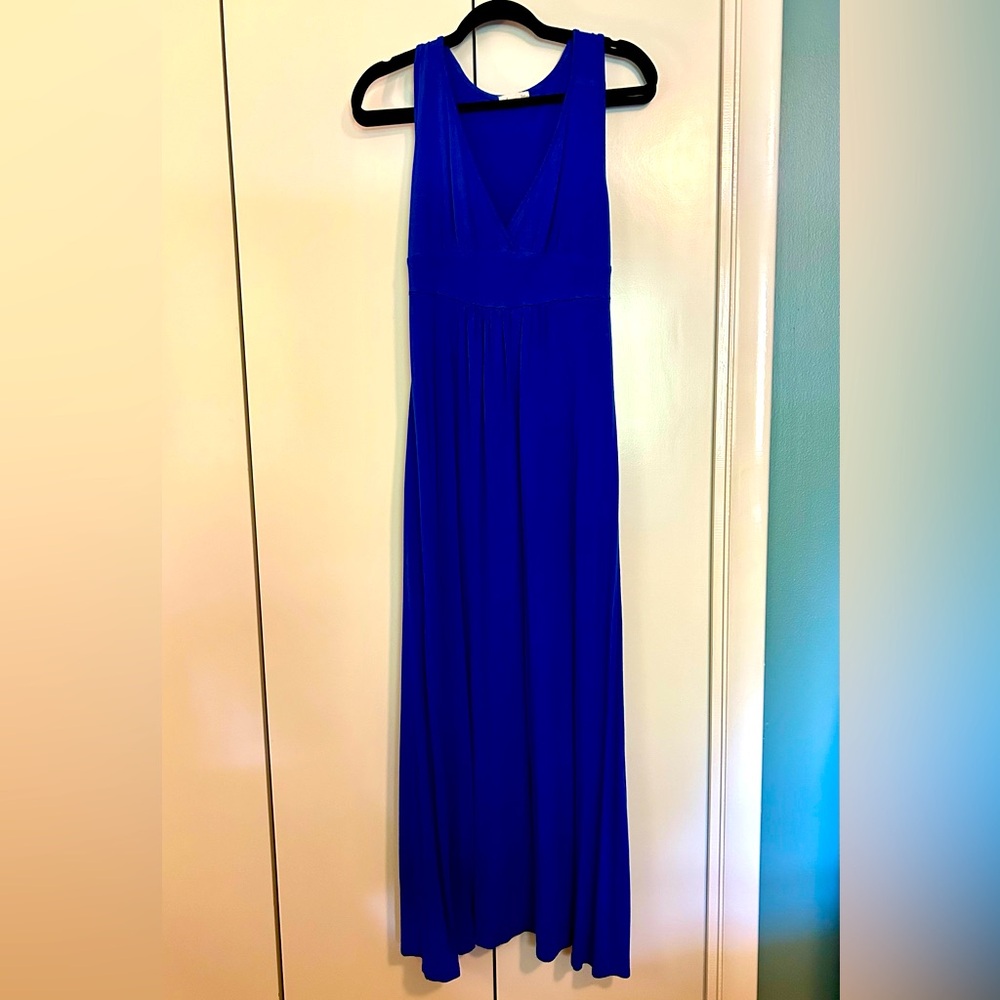 Royal blue maxi dress. Floor length. Size M/L. Simple and summery.